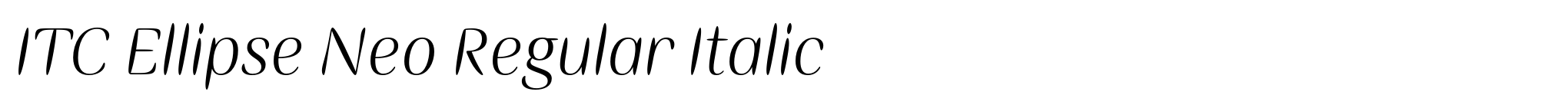 ITC Ellipse Neo Regular Italic image